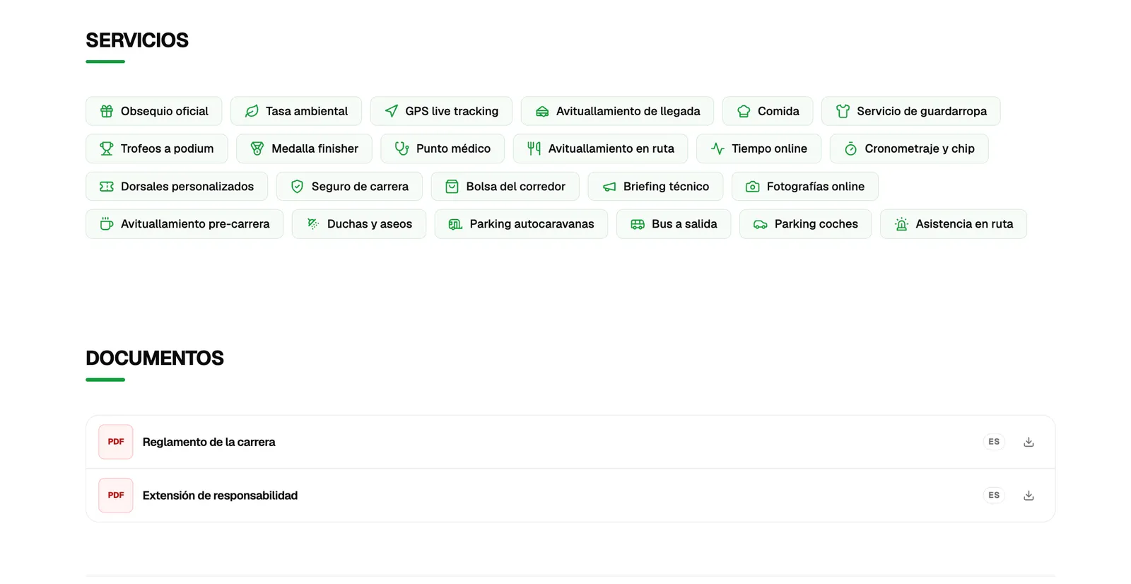 Servicios y documentos de la carrera en nnudo